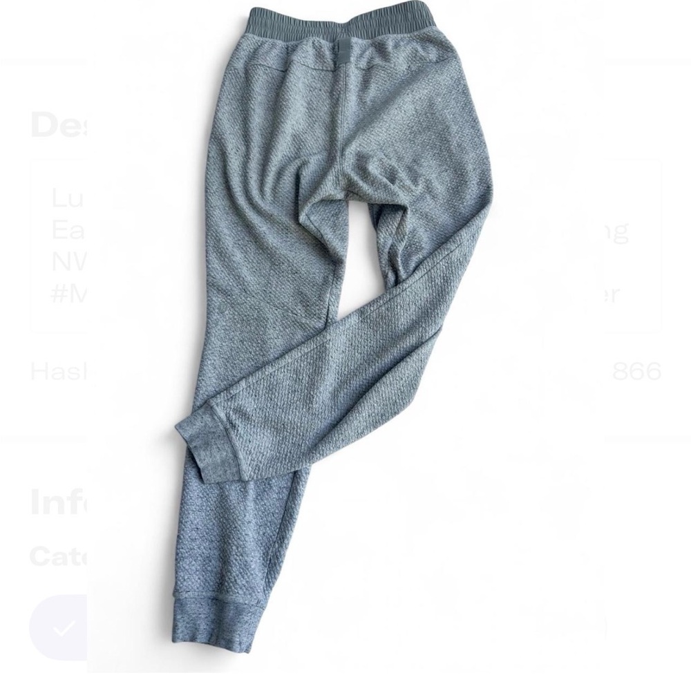 Lululemon Joggers Men’s XS Gray At Ease Textured Double Knit Gym Running NWOT - Picture 5 of 10